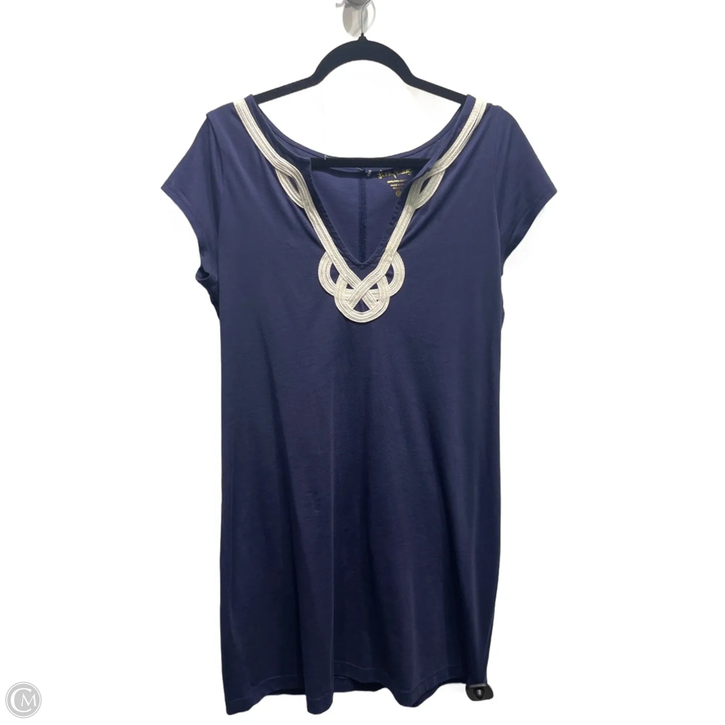 Dress Designer By Lilly Pulitzer In Blue & White, Size: L