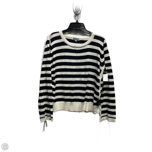 Sweater By Joseph A. In Black & White, Size: L