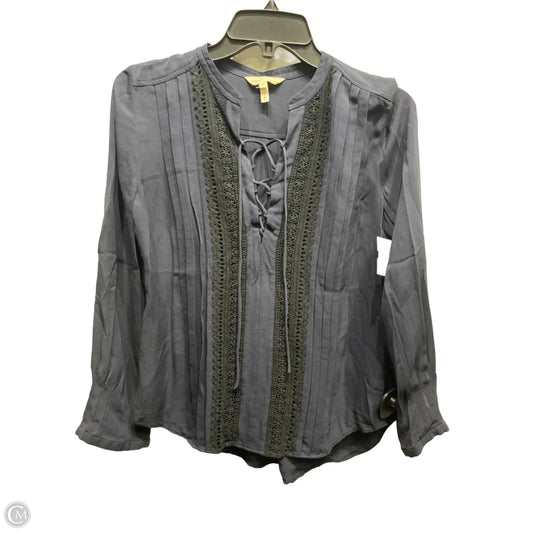 Blouse Long Sleeve By Rebecca Taylor In Navy, Size: 2