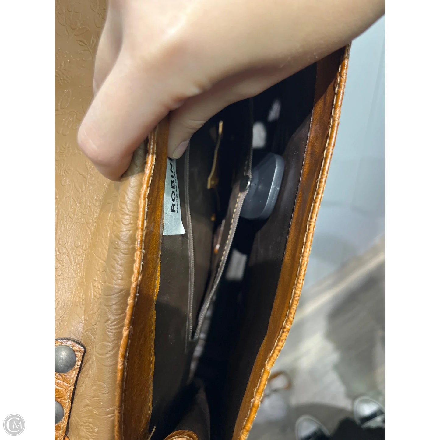 Crossbody Leather By robina made in italy , Size: Medium