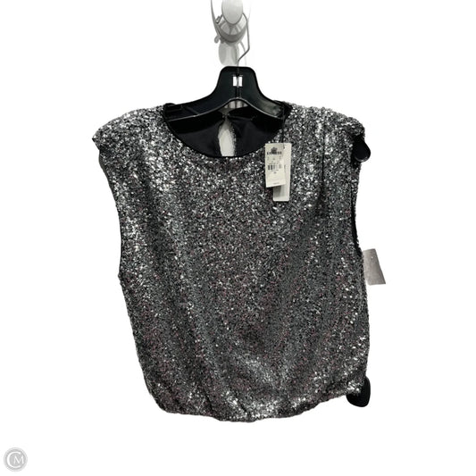 Blouse Short Sleeve By Express In Silver, Size: Xs