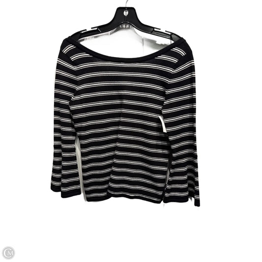 Top Long Sleeve By White House Black Market In Black & White, Size: M