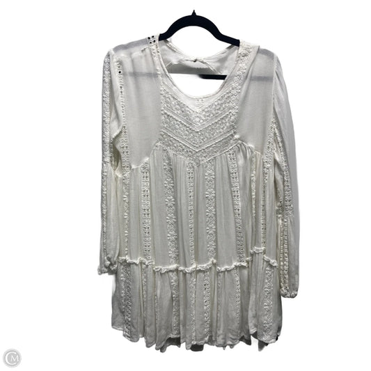 Tunic Long Sleeve By Free People In White, Size: S