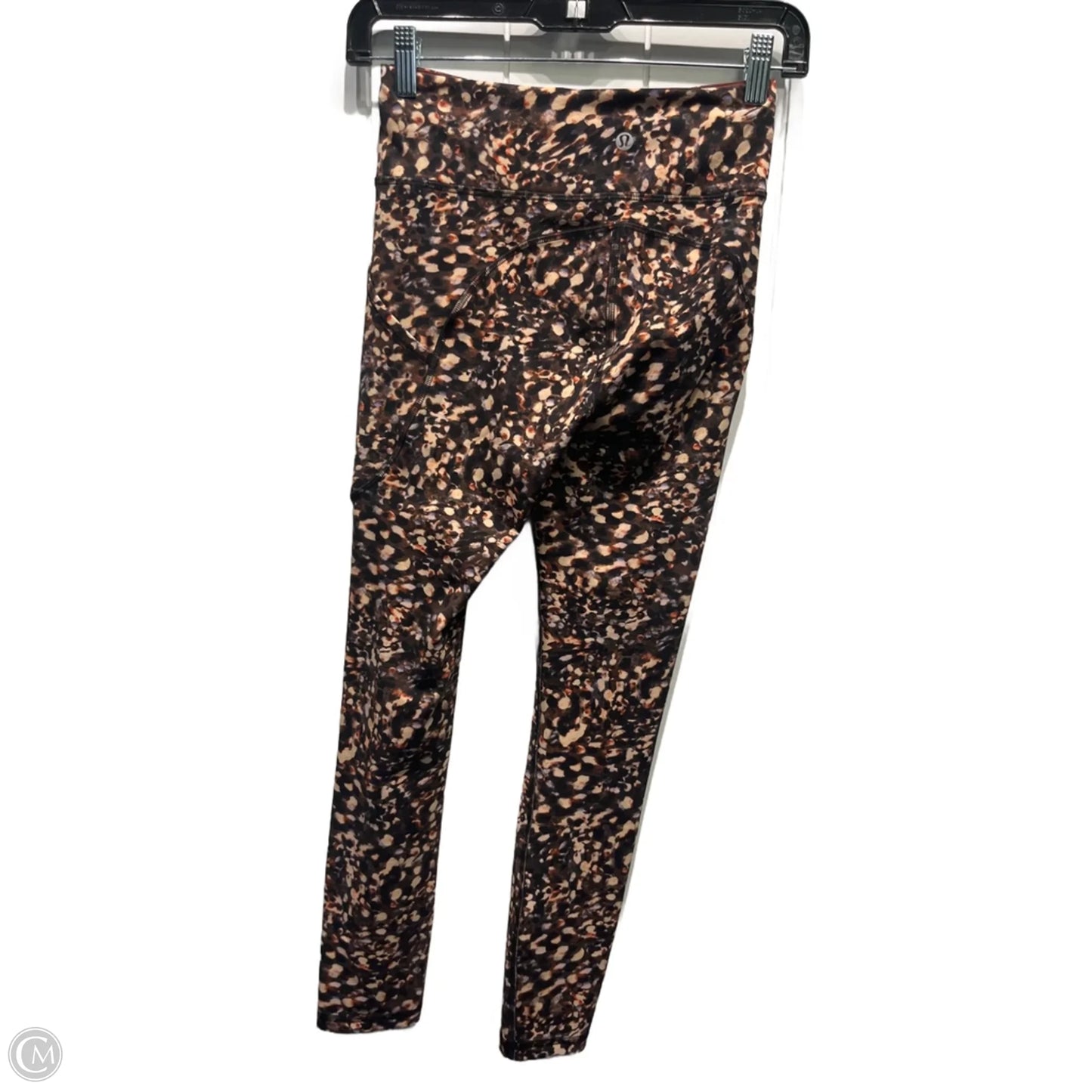 Athletic Leggings By Lululemon In Cream & Red, Size: 4