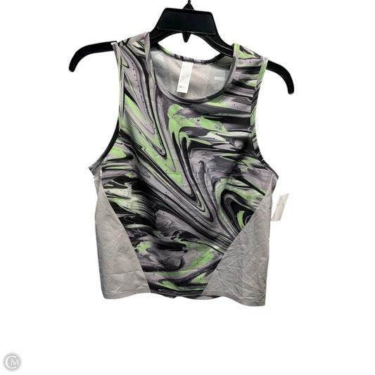 Athletic Tank Top By Lululemon In Green & Grey, Size: 4
