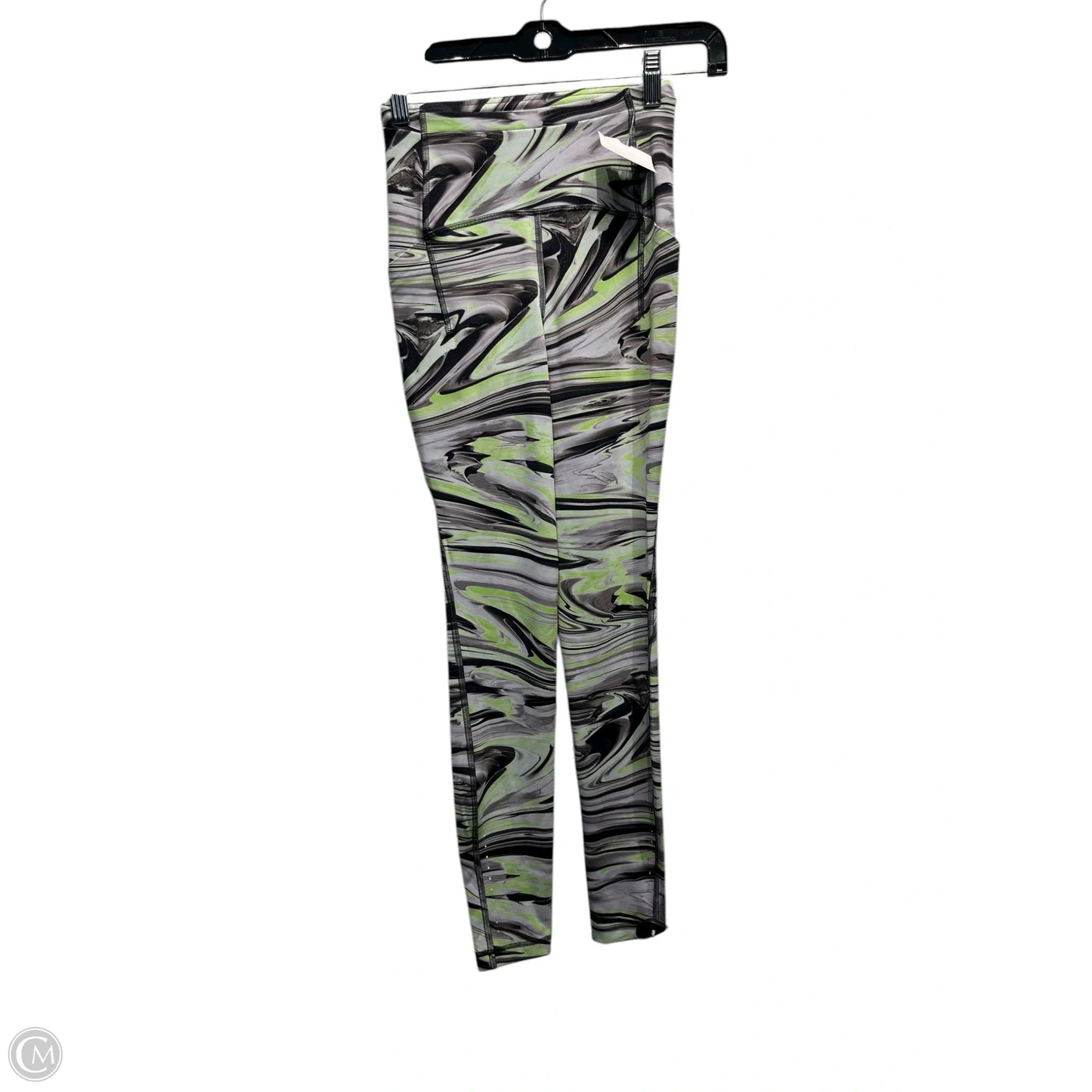 Athletic Leggings By Lululemon In Green & Grey, Size: S