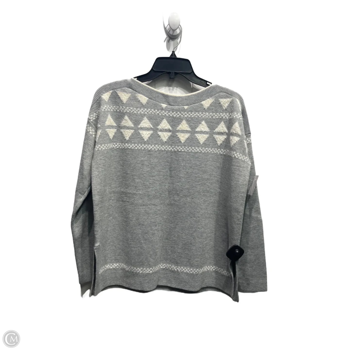 Sweater By Loft In Grey & White, Size: S