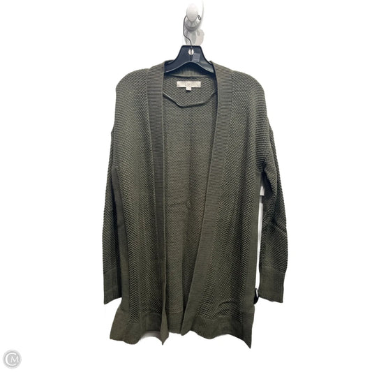 Sweater Cardigan By Loft In Green, Size: M