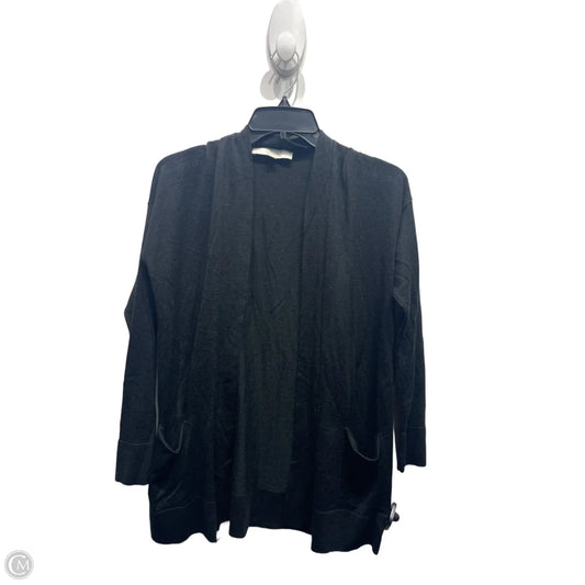 Sweater Cardigan By Loft In Black, Size: M