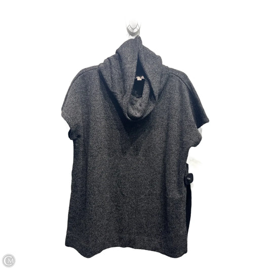 Sweater Short Sleeve By Loft In Grey, Size: M
