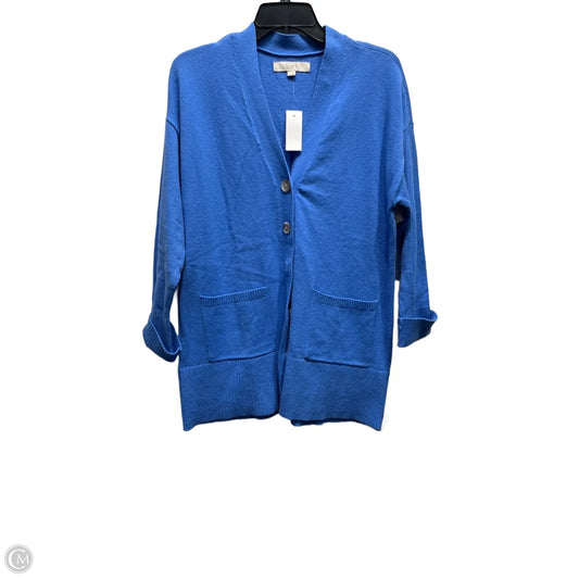 Sweater Cardigan By Loft In Blue, Size: M