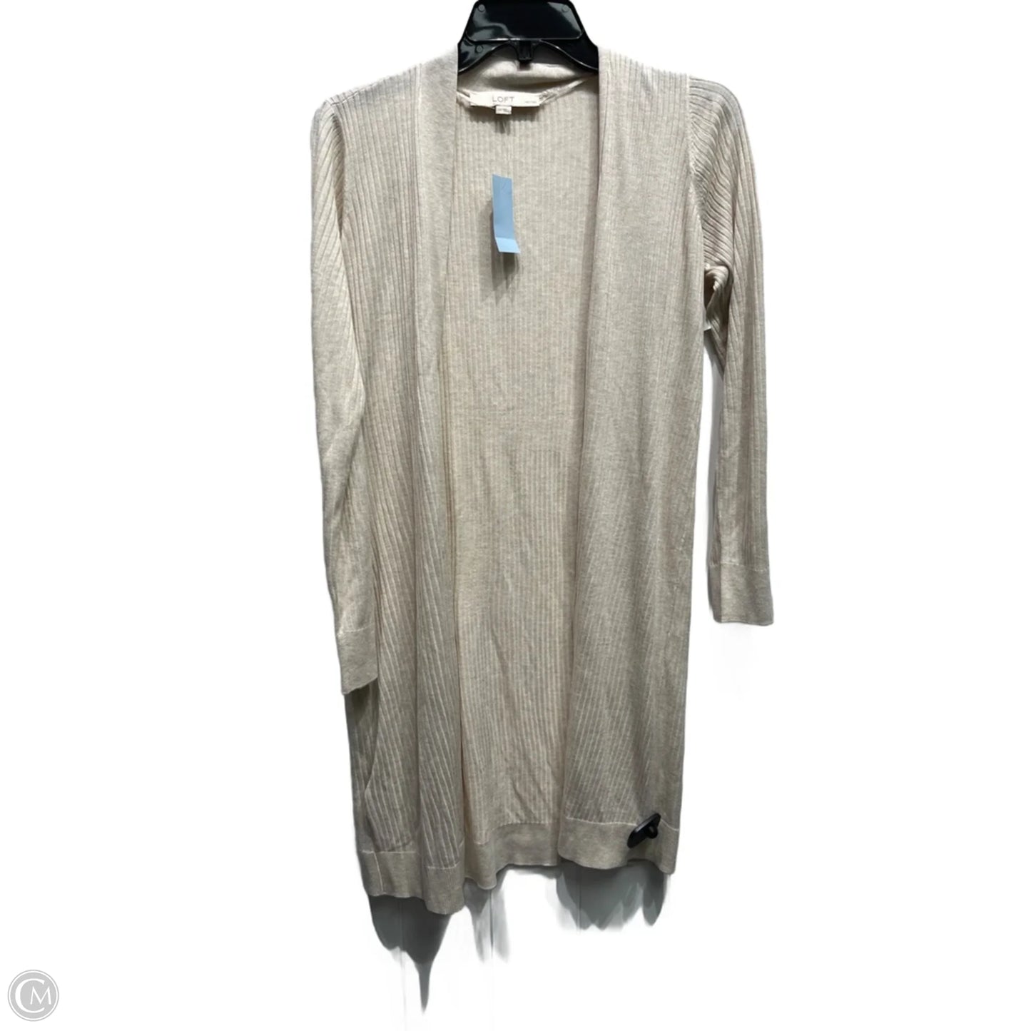 Sweater Cardigan By Loft In Cream, Size: M