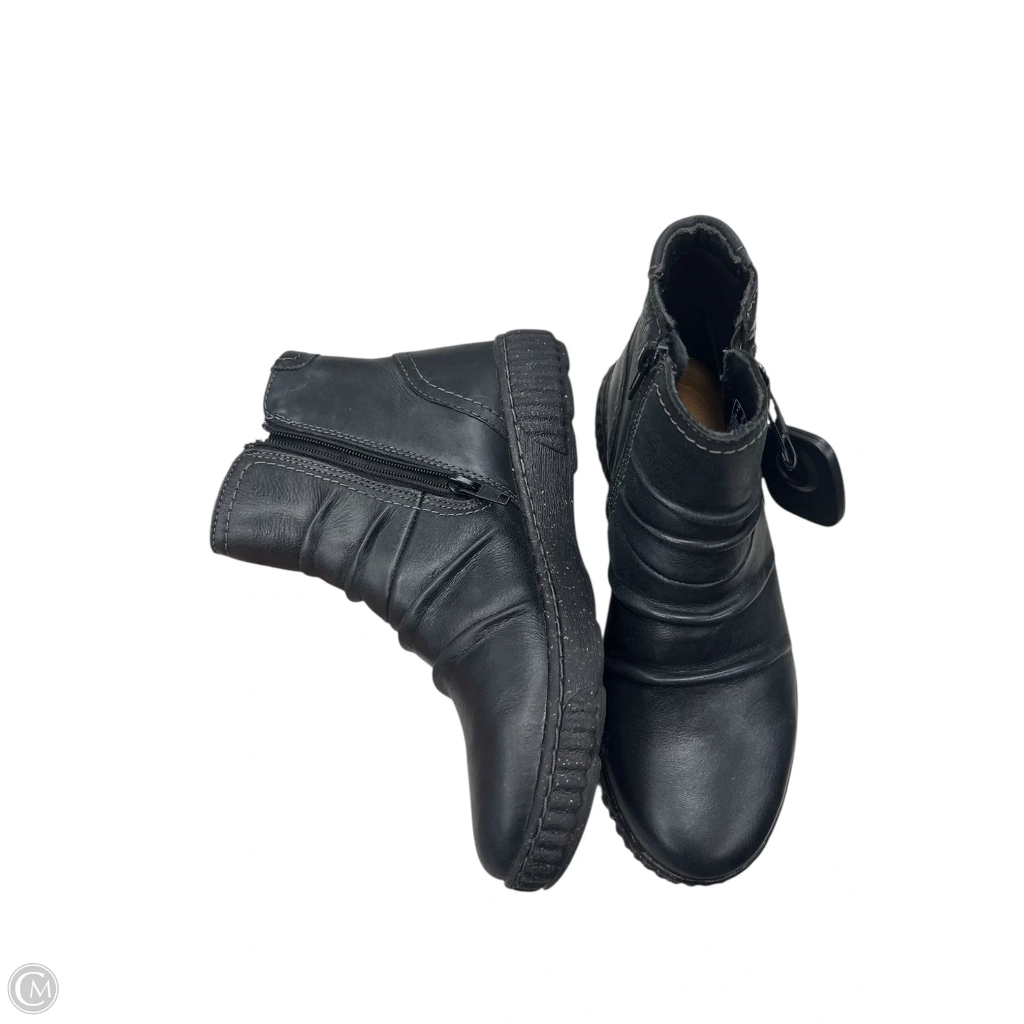 Boots Ankle Flats By Clarks In Black, Size: 8.5