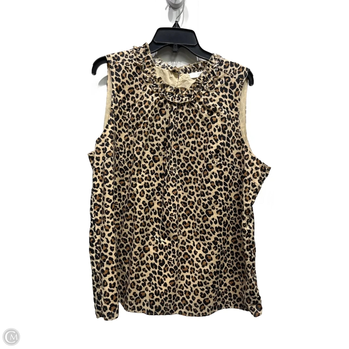 Top Sleeveless By 1901 In Animal Print, Size: Xxl