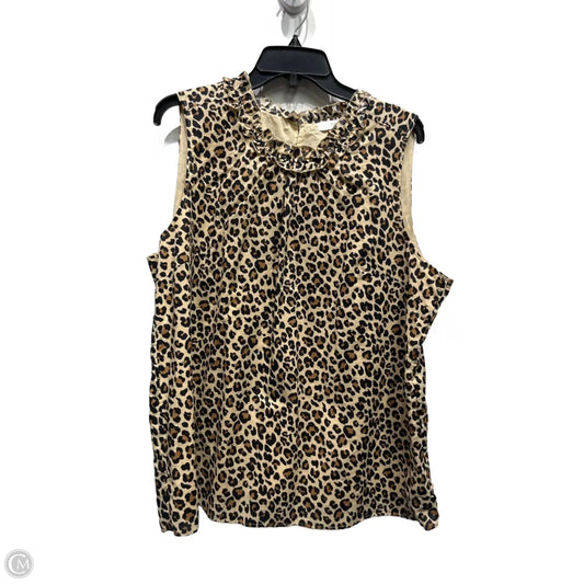 Top Sleeveless By 1901 In Animal Print, Size: Xxl
