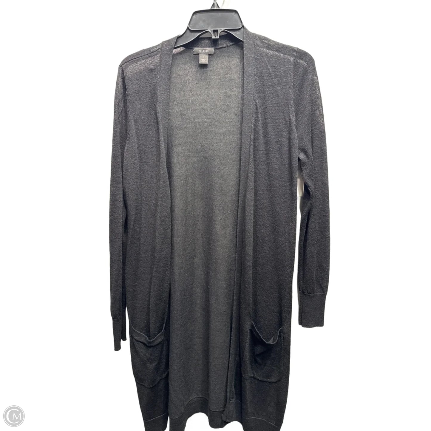 Sweater Cardigan By Halogen In Black, Size: S