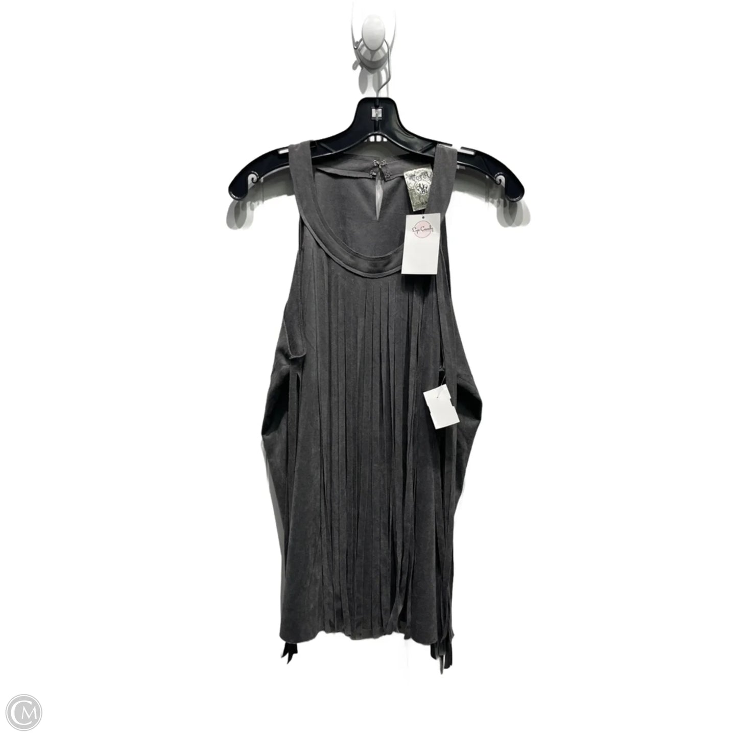 Top Sleeveless By Vocal In Grey, Size: Xl