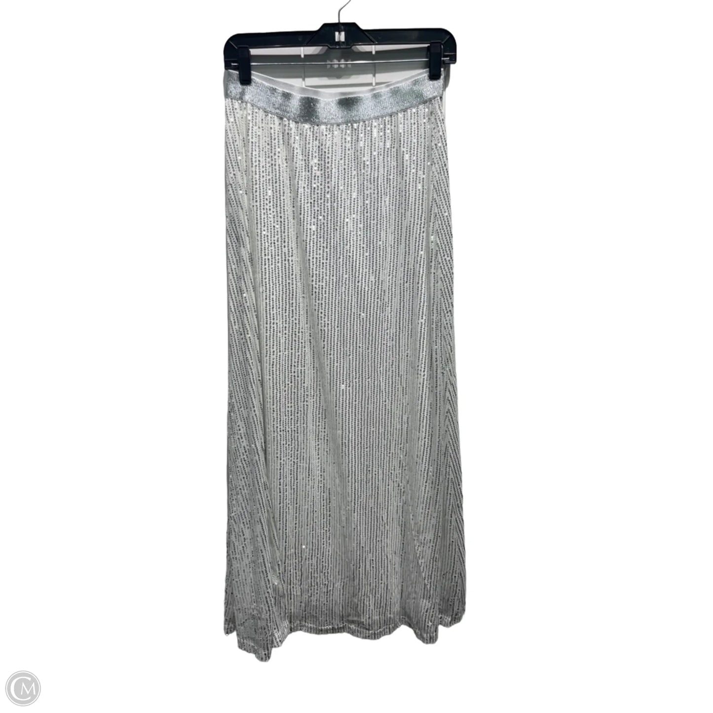 Skirt Maxi By Clothes Mentor In Silver, Size: M