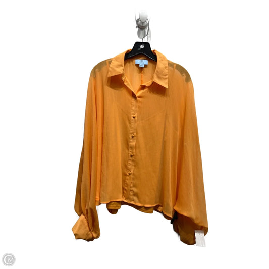 Top 2pc Long Sleeve By Cece In Orange, Size: Xs