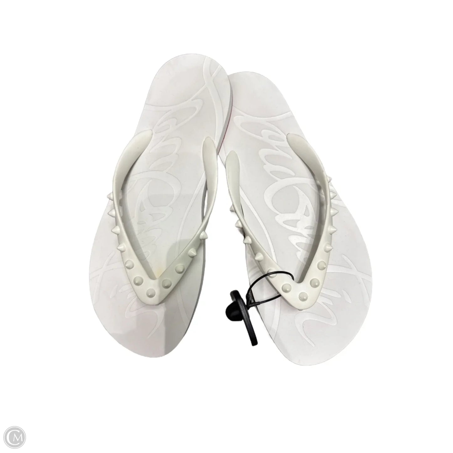 Sandals Luxury Designer By Christian Louboutin In White, Size: 11