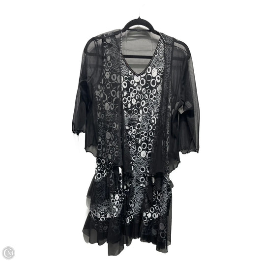 Dress Set 2pc By CHRISTALINE In Black & White, Size: M