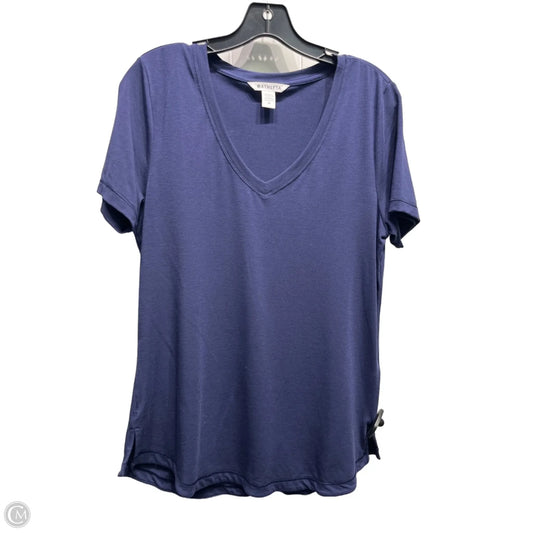 Athletic Top Short Sleeve By Athleta In Navy, Size: M