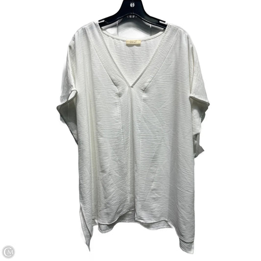 Top Short Sleeve By Oddi In White, Size: M