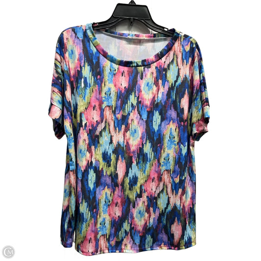 Top Short Sleeve By Bombom In Blue & Pink, Size: L