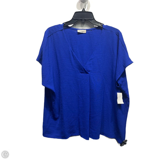 Top Short Sleeve By Eesome In Blue, Size: L