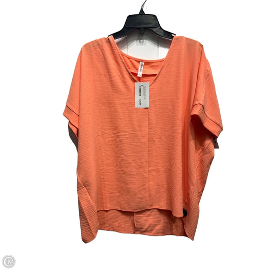 Top Short Sleeve By Zenana In Orange, Size: S