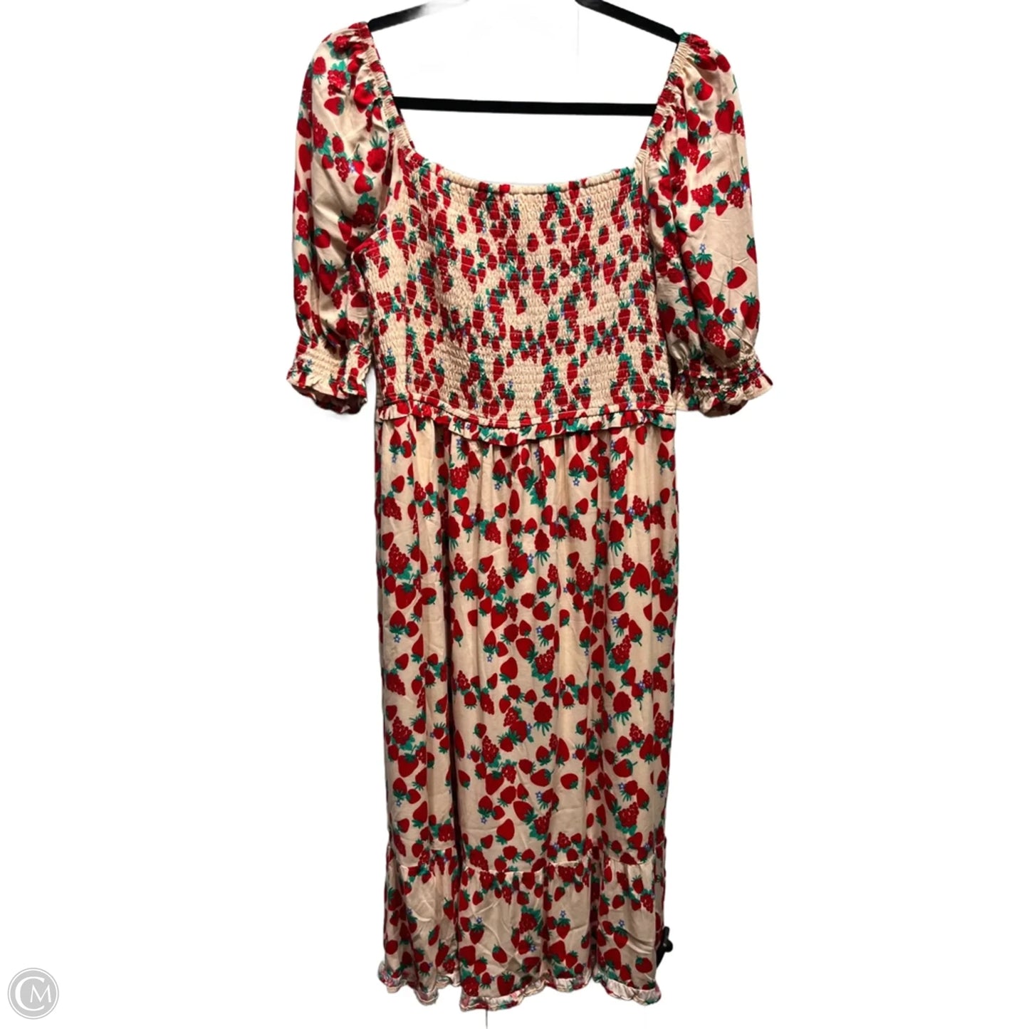 Dress Casual Midi By Betsey Johnson In Pink & Red, Size: L