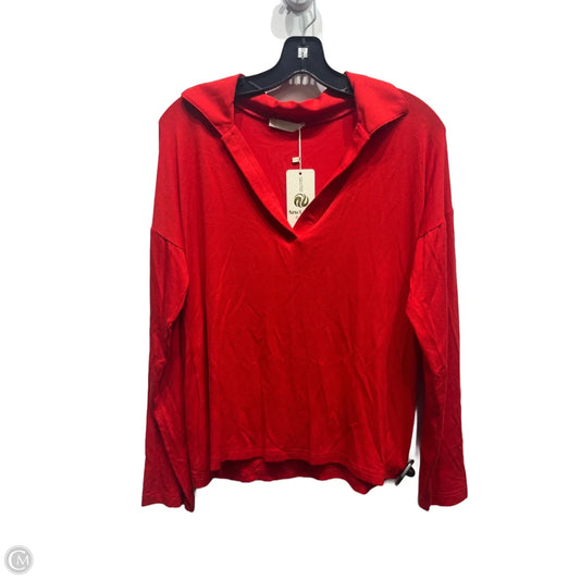 Top Long Sleeve By NEW LAVINA In Red, Size: M