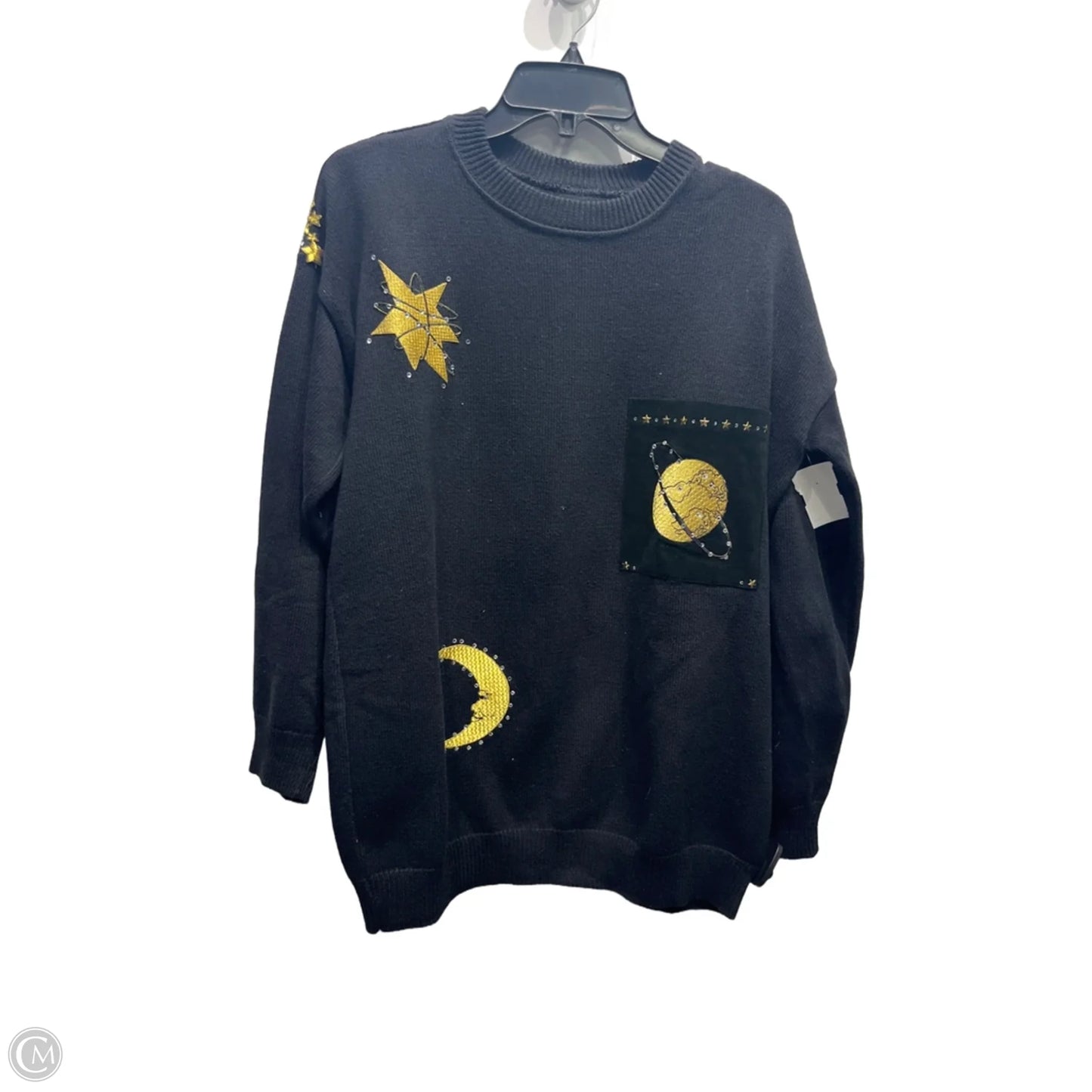 Sweater By MARDEL In Black & Gold, Size: M