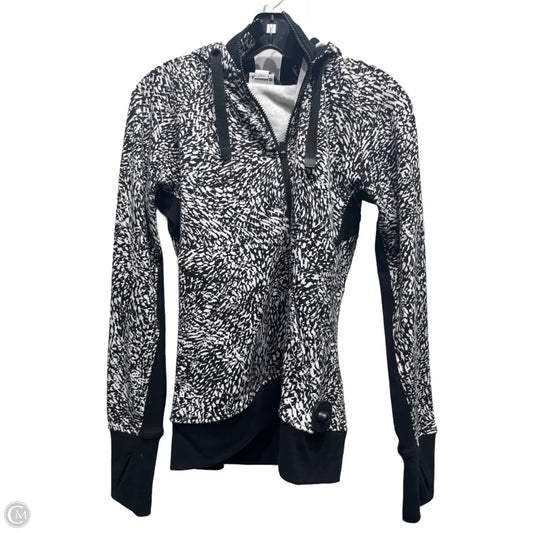 Sweatshirt Hoodie By Athleta In Black & White, Size: M