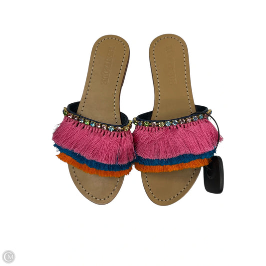 Sandals Flats By MYSTIQUE In Blue & Pink, Size: 7