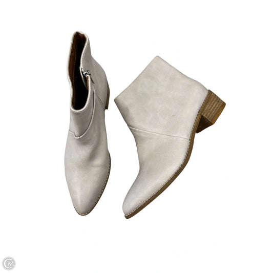 Boots Ankle Flats By BEAST In Cream, Size: 8.5