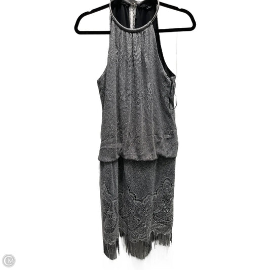 Dress Party Short By Clothes Mentor In Silver, Size: 14