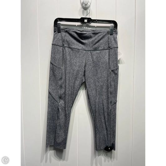 Athletic Capris By Lululemon In Black & Grey, Size: 10