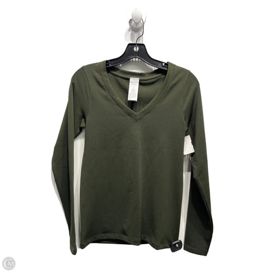 Athletic Top Long Sleeve Collar By Athleta In Green, Size: S