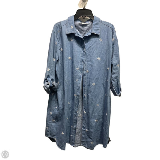 Dress Casual Short By Jane And Delancey In Blue & White, Size: Xl