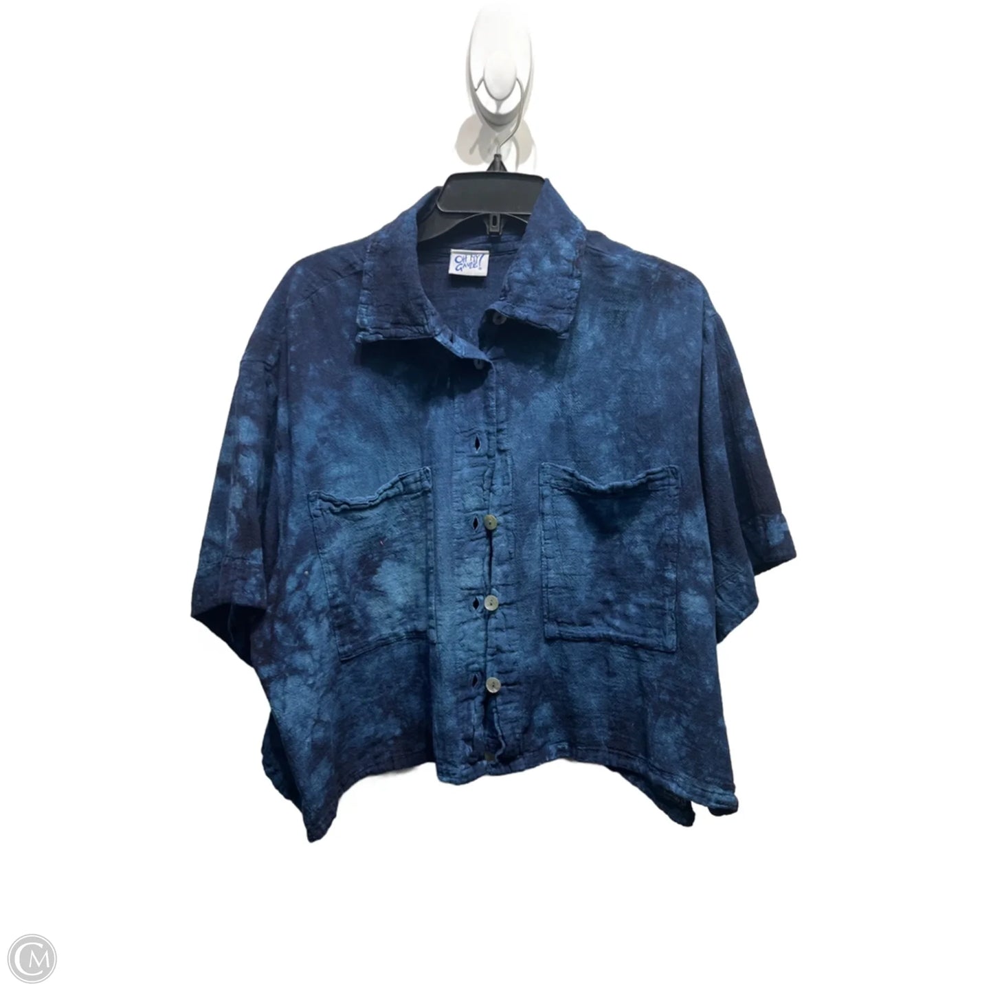 Top Short Sleeve By Oh My Gauze In Navy, Size: Xl
