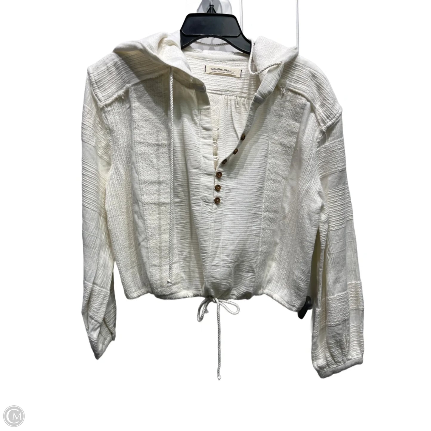 Sweatshirt Hoodie By Free People In Cream, Size: Xs