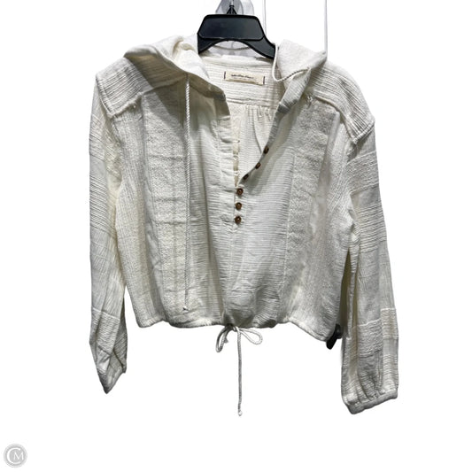 Sweatshirt Hoodie By Free People In Cream, Size: Xs