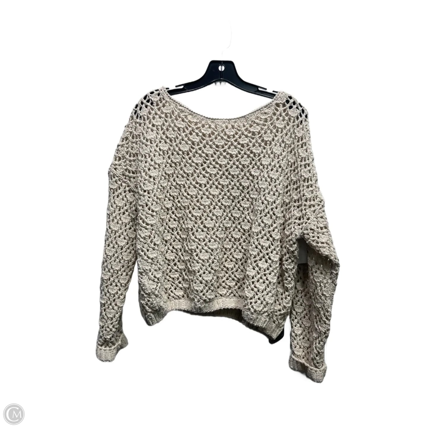 Sweater By Clothes Mentor In Cream, Size: Osfm