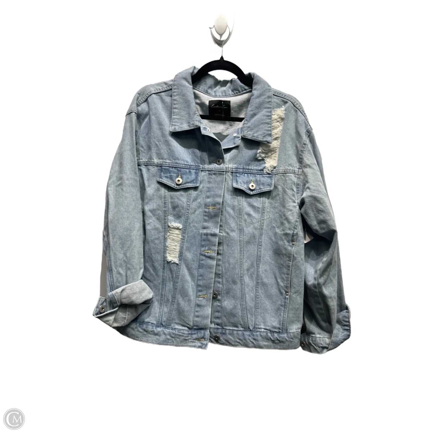 Jacket Denim By endless love In Blue Denim, Size: Xl