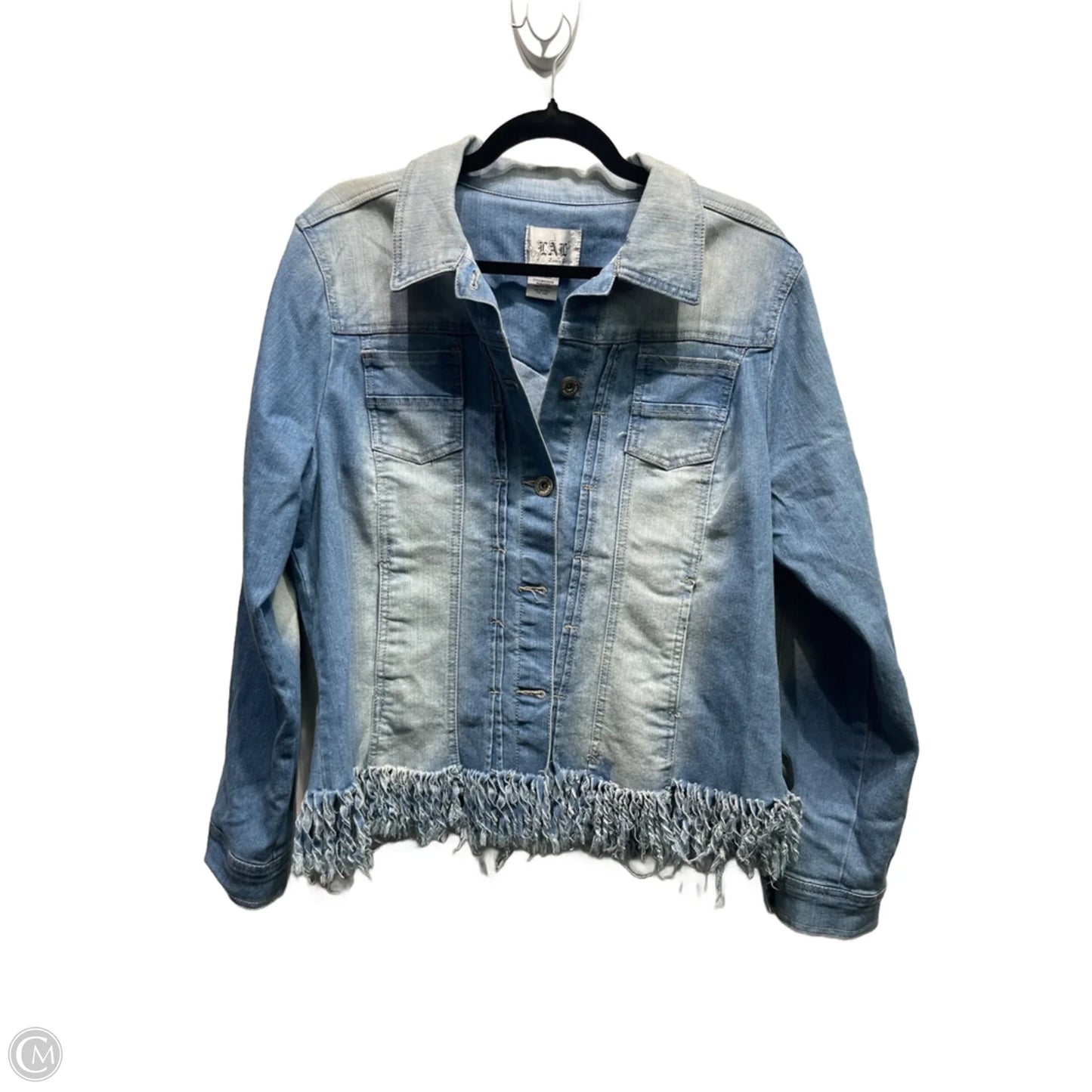 Jacket Denim By lal In Blue Denim, Size: Xl