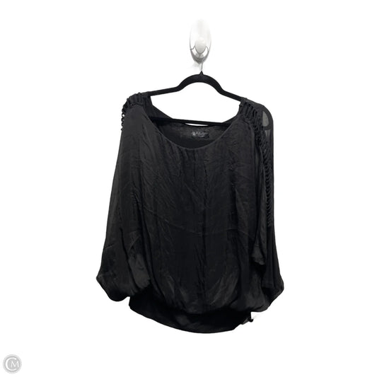 Blouse Long Sleeve By M Made In Italy In Black, Size: L