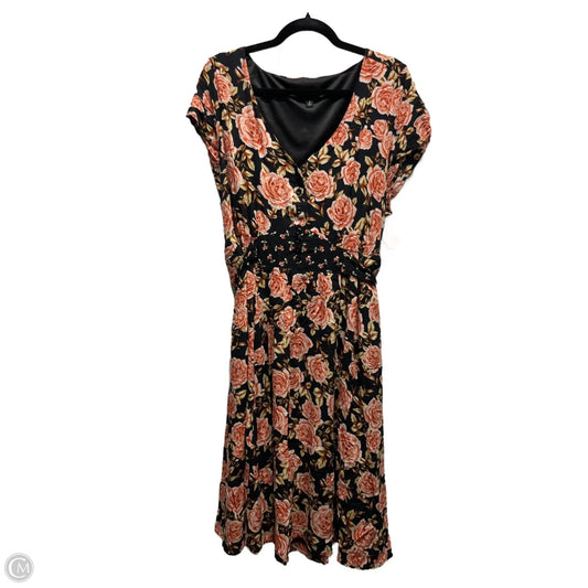 Dress Casual Short By Torrid In Black & Orange, Size: 2x