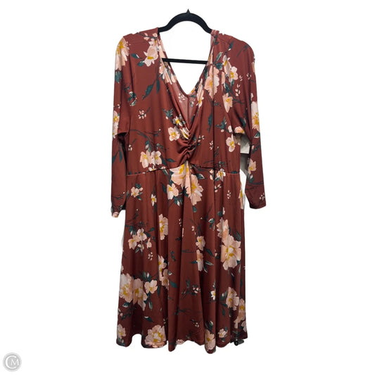 Dress Work By Torrid In Green & Orange, Size: 2x