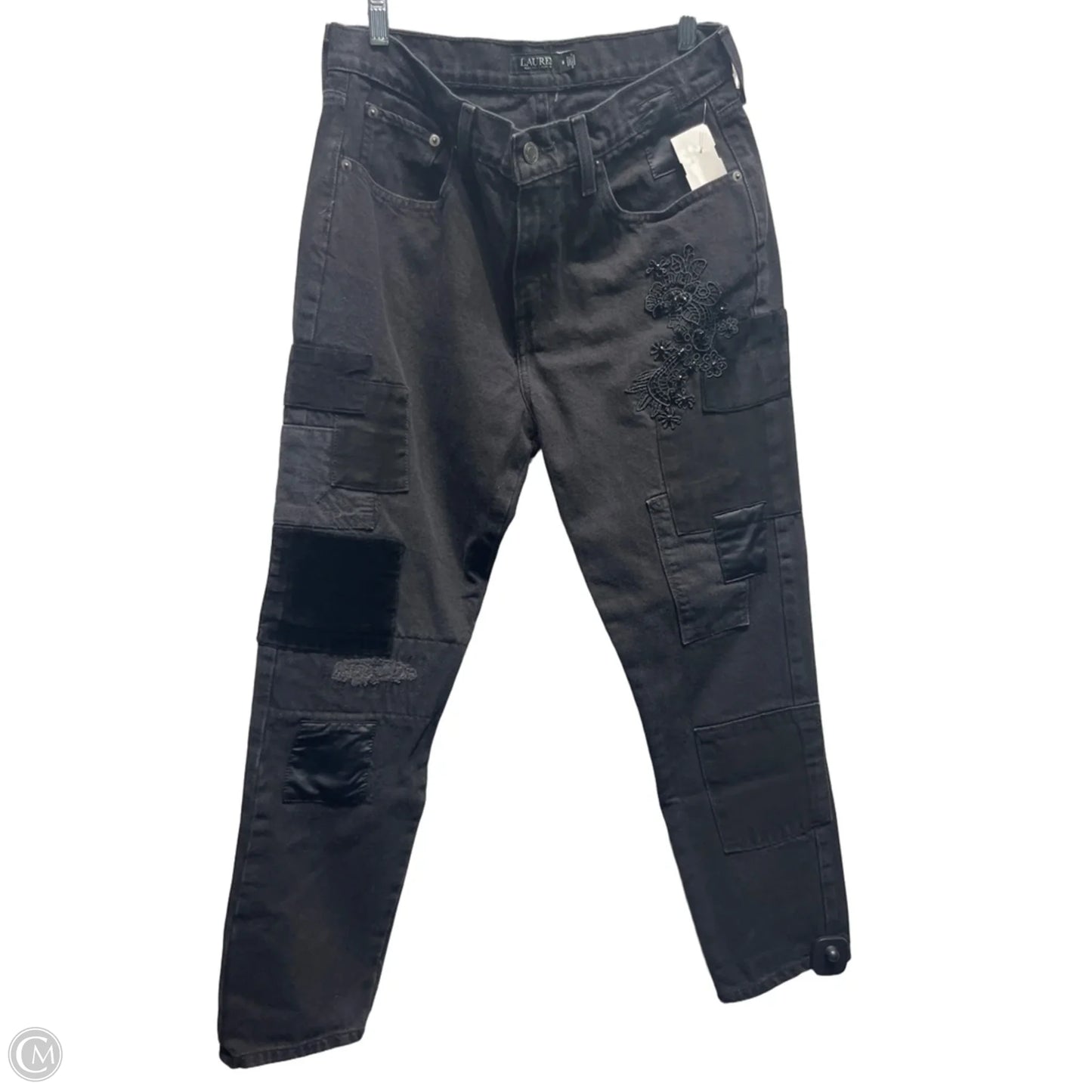 Jeans Straight By Ralph Lauren In Black Denim, Size: 8